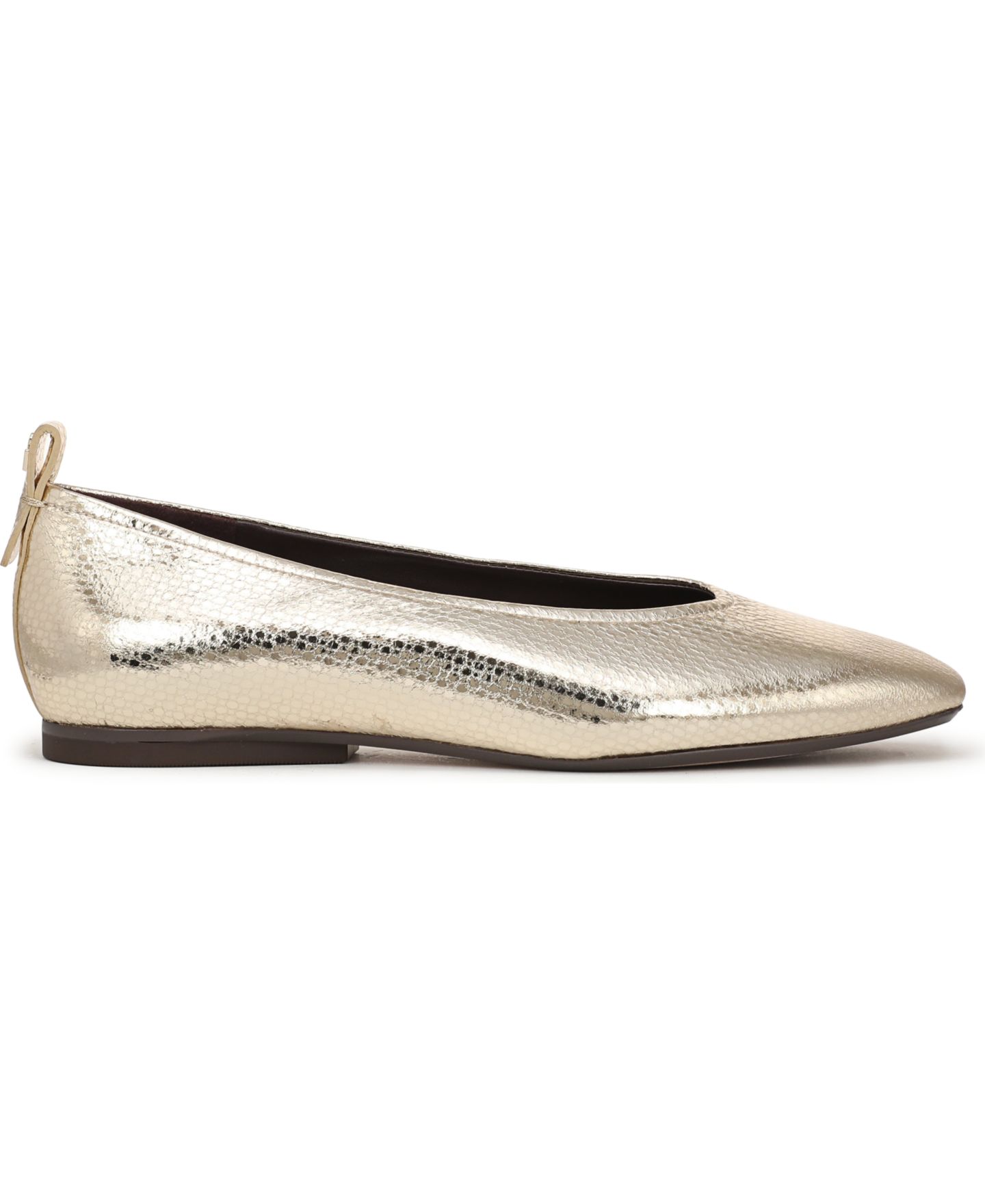 Женские балетки 27 EDIT Naturalizer Carla Square Toe Ballet Flats, цвет: Светлый золотой кожаный — фото 2