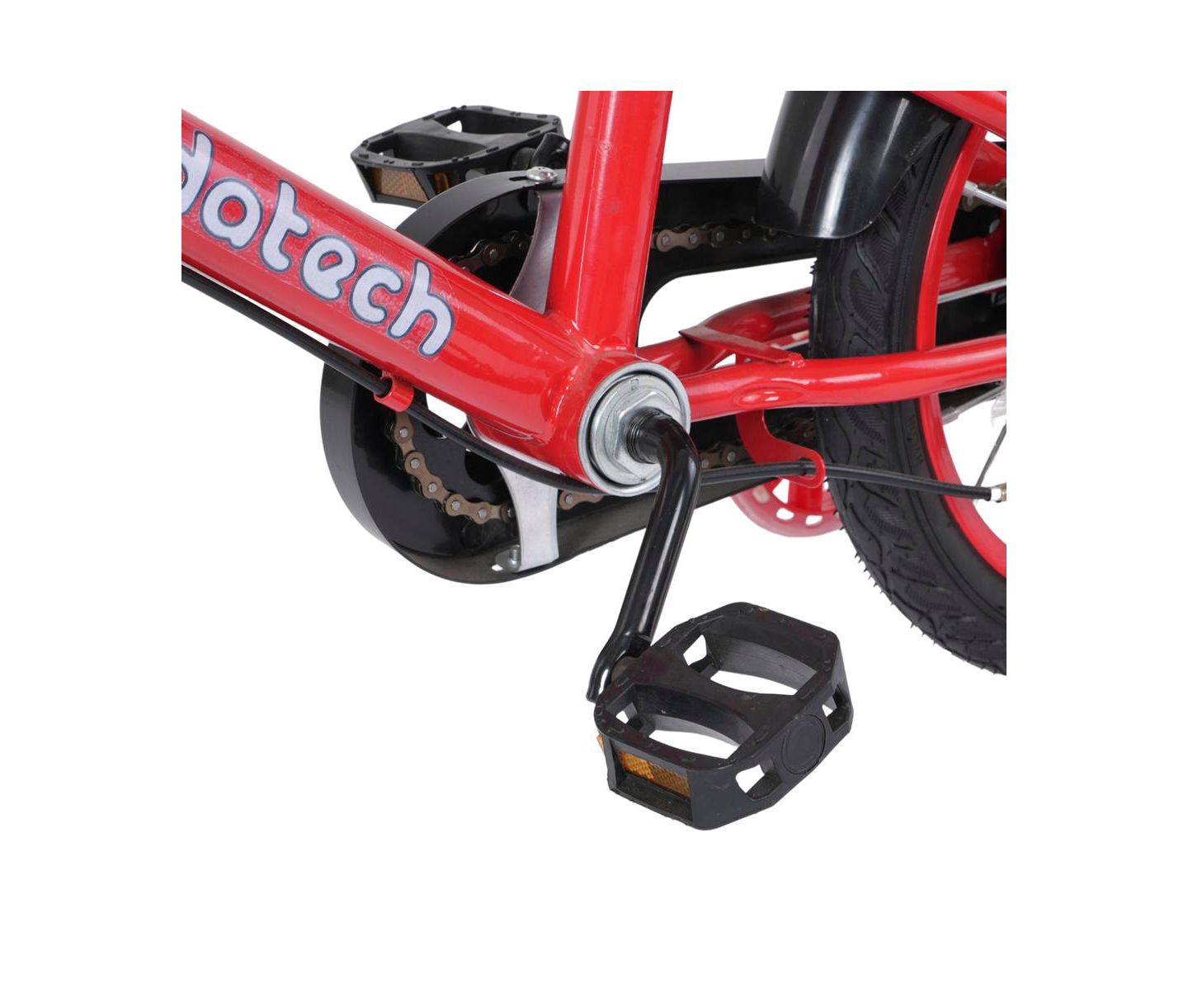 Детская игрушка Artudatech 14 Inch Kids Bike with Glowing Training Wheels, Dual Brakes & High-Carbon Steel Frame Gift for Girls and Boys Ages 3-7, цвет: Красный — фото 4