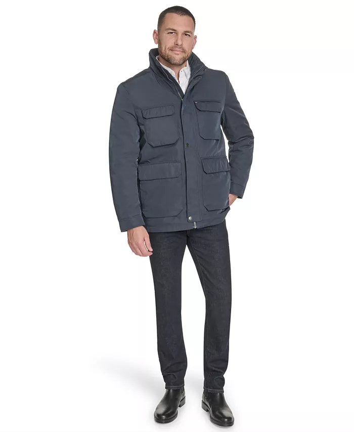 Men's Four Pocket Military-Inspired Field Jacket - thumbnail 2