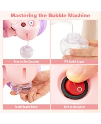 6V Kids Bubble Car Electric Ride on Motorcycle w/ Music Button & LED Headlight