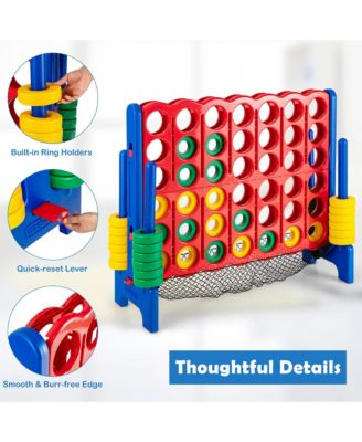 4-to-Score Giant Game Set 4-in-a-Row Connect Game W/Net Storage