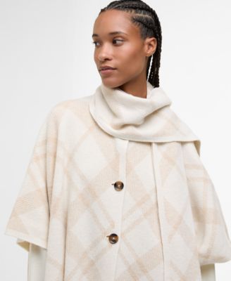 Women's Vienna Knitted Cape Coat with Scarf