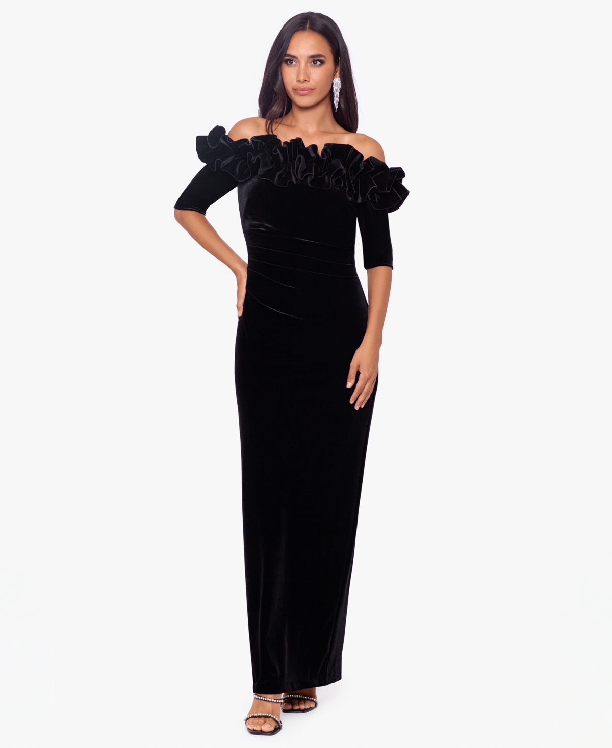 Xscape Women's Off-the-Shoulder Maxi Dress