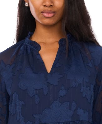 Petite Ruffle Sleeves Shift Dress