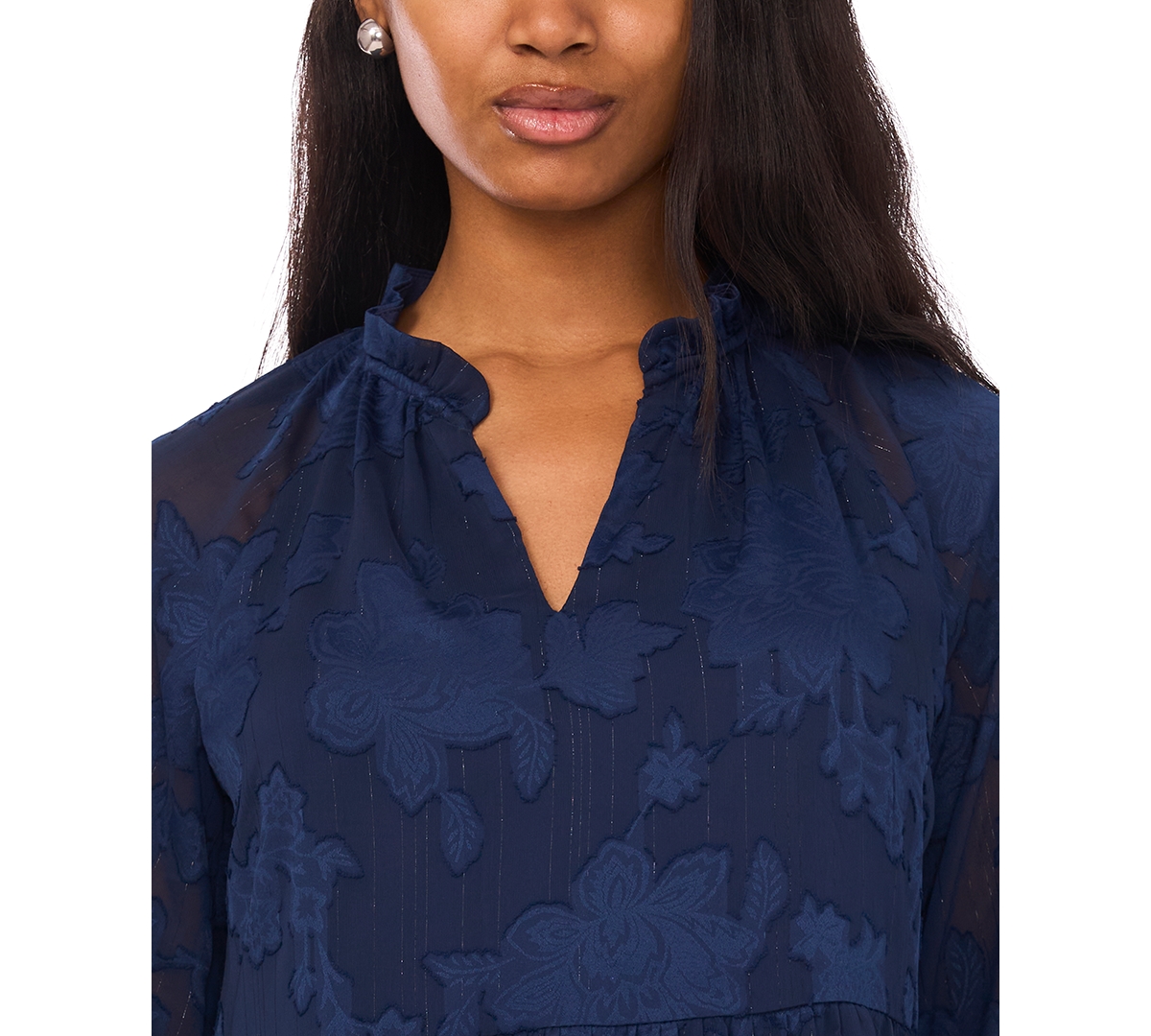 Msk Petite Ruffle Sleeves Shift Dress In Black