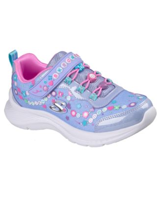 Skechers - Skecher Little Girls Jumpsters 2.0 - Besties 4Ever Fastening Strap Closure Casual Sneakers from Finish Line