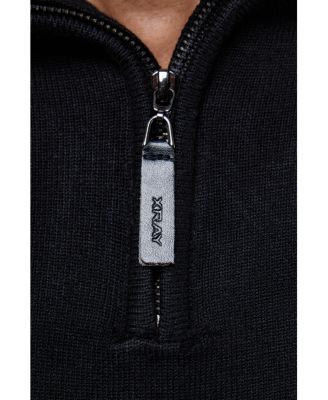 Men's Quarter Zip Mock Neck Sweater