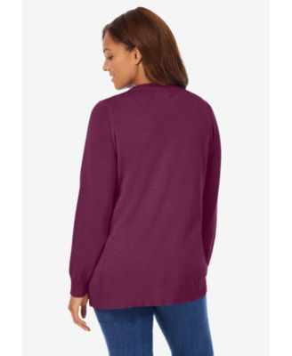 Plus Size Within Perfect Long-Sleeve Cardigan