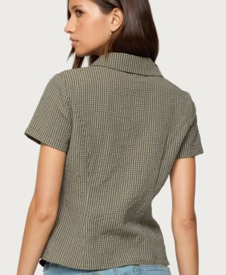 Women's Alisa Plaid Tailored Button Up Shirt