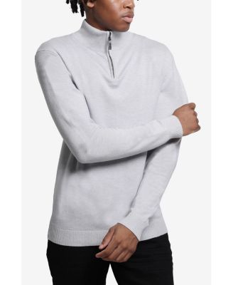 Men's Quarter Zip Mock Neck Sweater