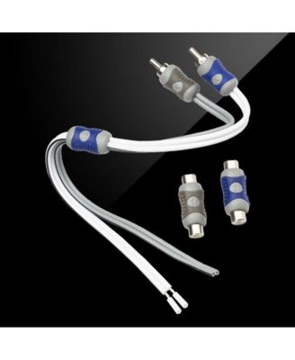  KISL K Series 2 Ch. Speaker-to-RCA Converter with Split-Pin RCAs, OFC Wire & Adapters