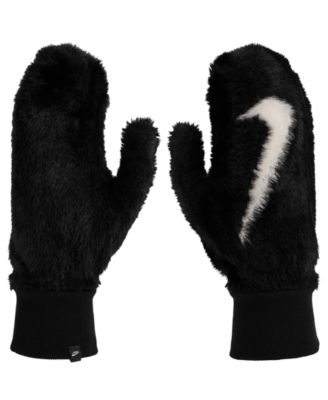 Nike - Men's Plush Embroidered Logo Mittens