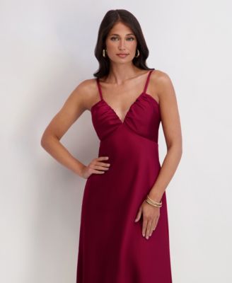 Women's Satin Midi Dress