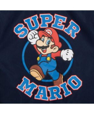 Boys Super Bros Zip-Up Varsity Bomber Jacket