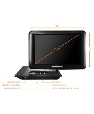 15.4 Inch Portable DVD Player with TFT-LCD Screen and HDMI/USB/SD/AV Inputs