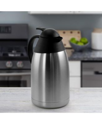 2 Liter Stainless Steel Thermal Beverage Carafe for Coffee and Tea
