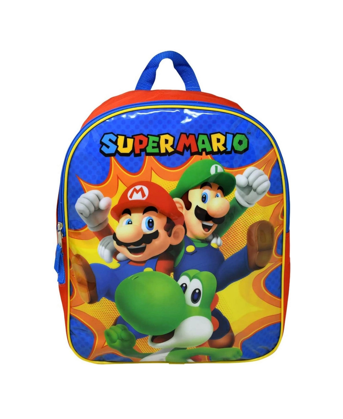 NintendoSuper Mario Bros Backpack 15" Luigi Yoshi Nintendo Red Blue Boys Video Game