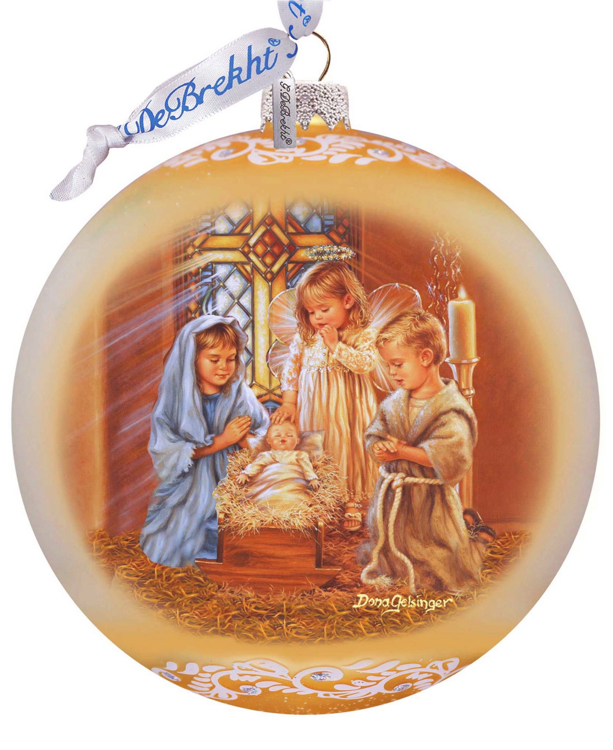 G.debrekht G. Debrekht Angels Lullaby Le Glass Christmas Ornament In Multi