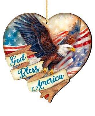 God Bless America Christmas Ornament