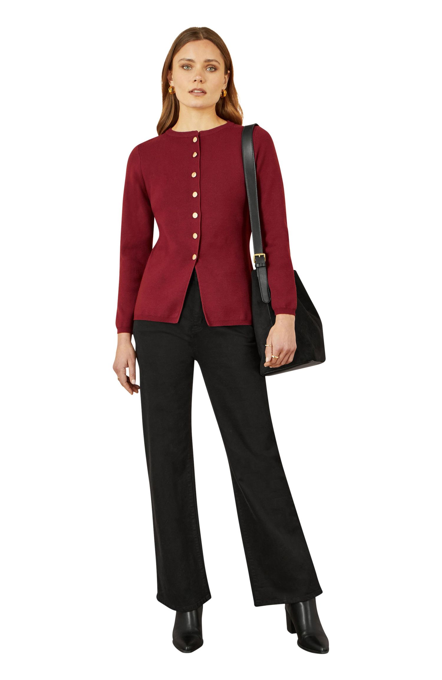 Women's Chic Peplum Button Up Cardigan