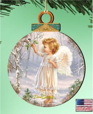 Woodland Angel Bird Holiday Ornament