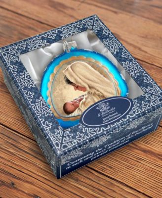 Mother of God Glass Christmas Ornament