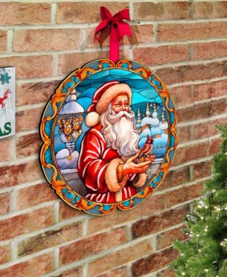 Santa with Cardinal Holiday D&eacute;cor