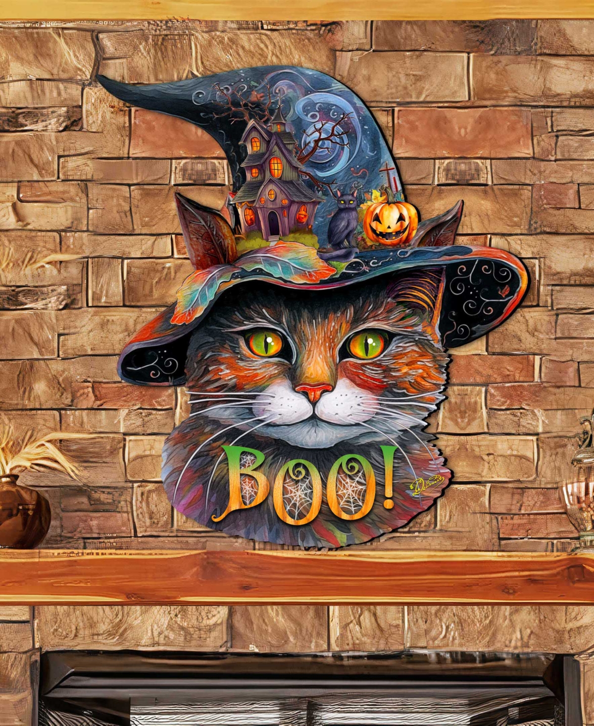 Designocracy Cat In A Hat Holiday Door Decor In Multi