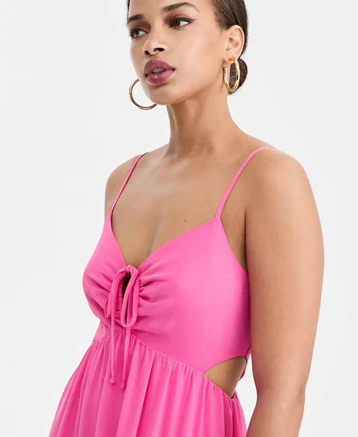 Women's V-Neck Sleeveless Midi Dress - thumbnail 6