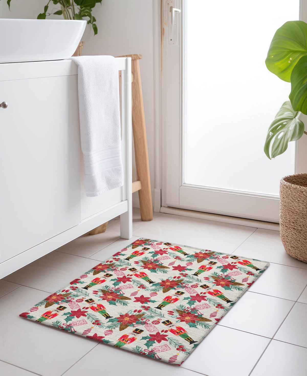 Addison Holiday Washable Indoor/outdoor Acn1822 1'8"x2'6" Area Rug In White