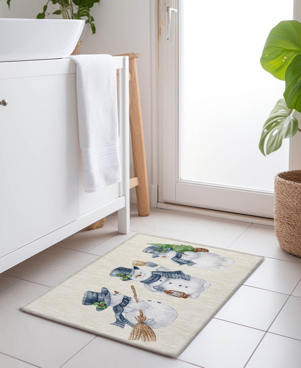 Addison Holiday Washable Indoor/outdoor Acn1826 1'8"x2'6" Area Rug In White