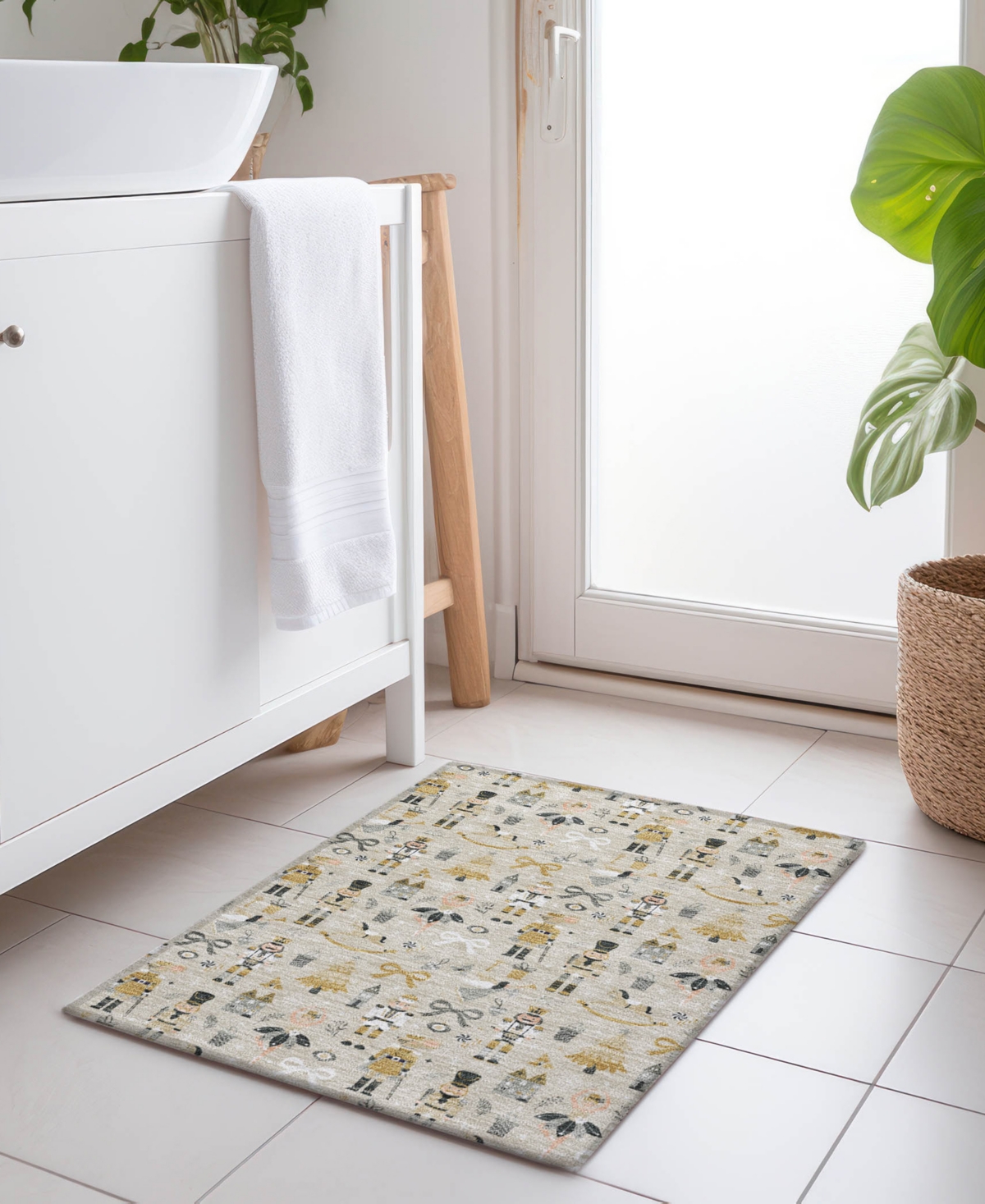 Addison Holiday Washable Indoor/outdoor Acn1827 1'8"x2'6" Area Rug In Brown