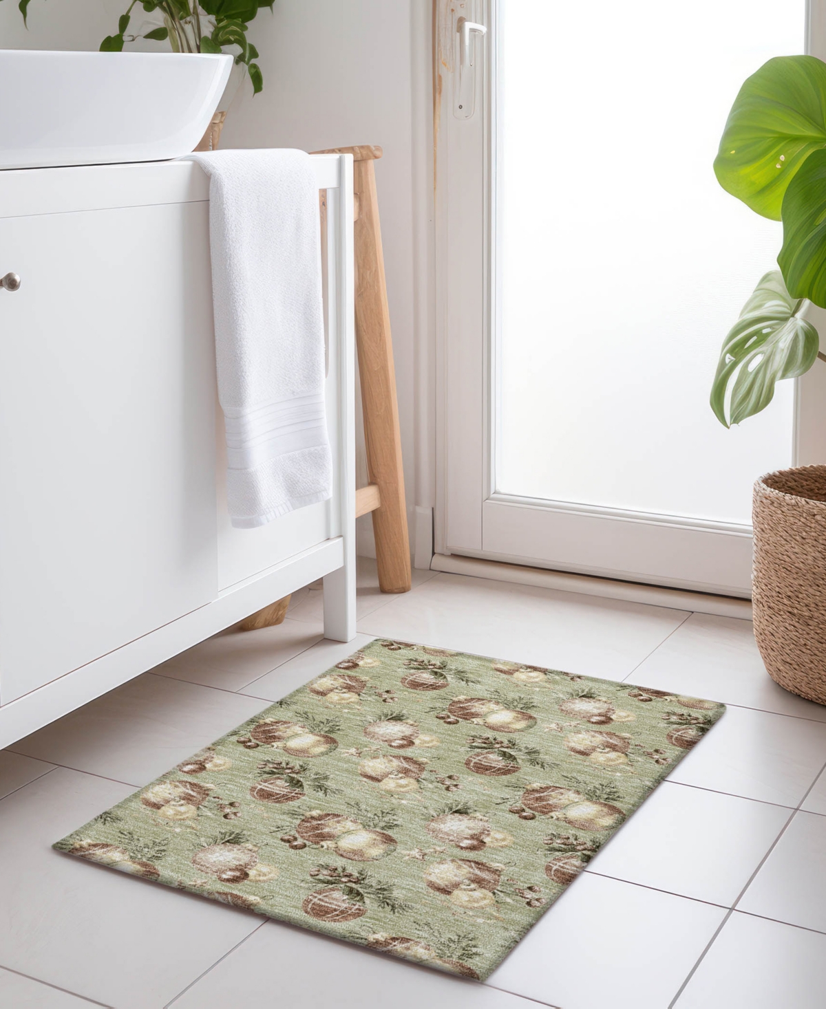 Addison Holiday Washable Indoor/outdoor Acn1828 1'8"x2'6" Area Rug In Green