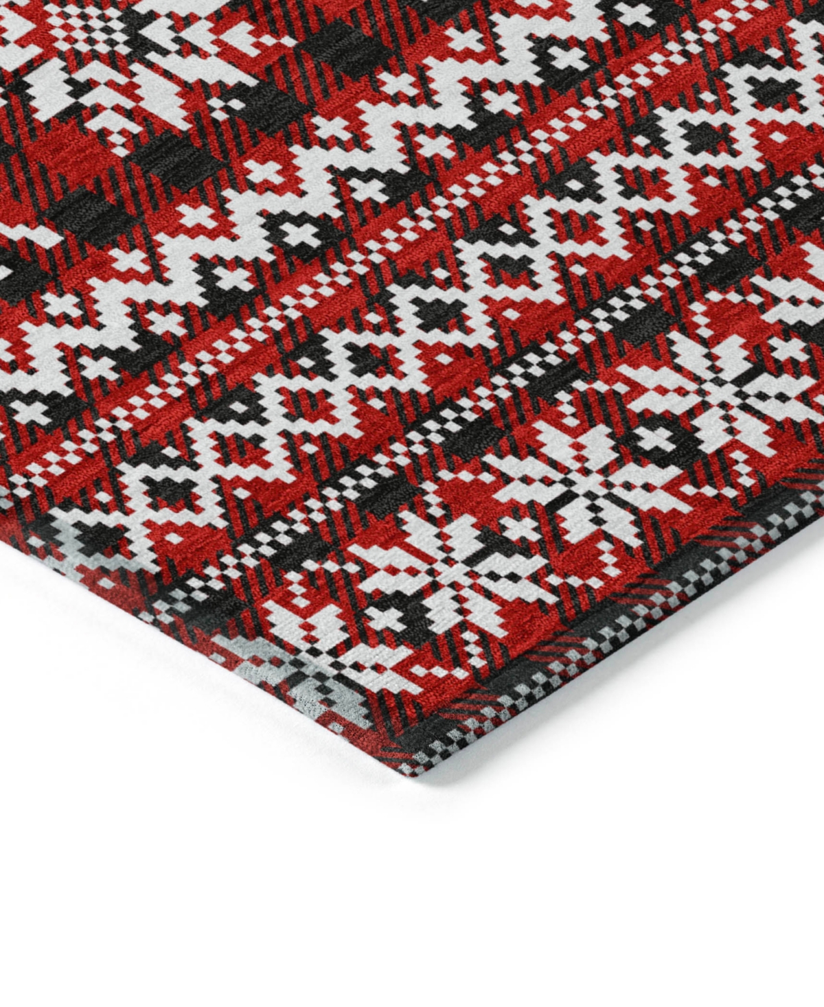 Addison Holiday Washable Indoor/outdoor Acn1820 2'3"x7'6" Runner Area Rug In Red