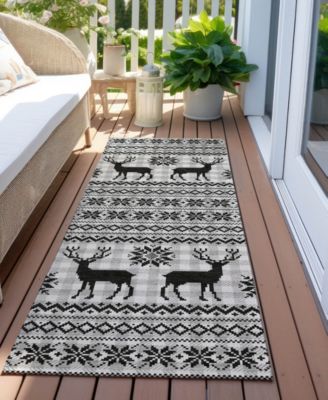 Holiday Washable Indoor/Outdoor ACN1820 2'3"x7'6" Runner Area Rug