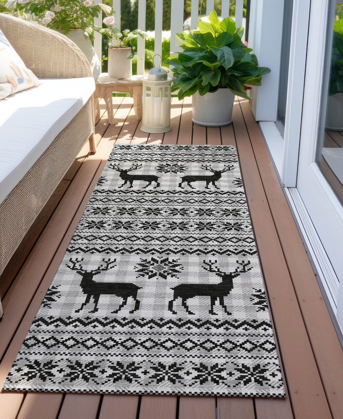 Addison Holiday Washable Indoor/Outdoor ACN1820 2'3"x7'6" Runner Area Rug