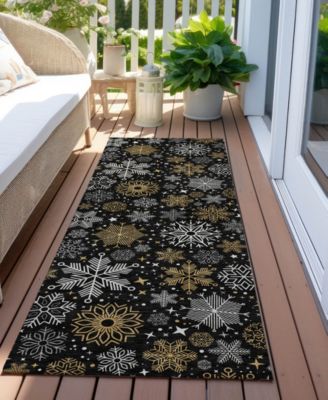 Holiday Washable Indoor/Outdoor ACN1823 2'3"x7'6" Runner Area Rug
