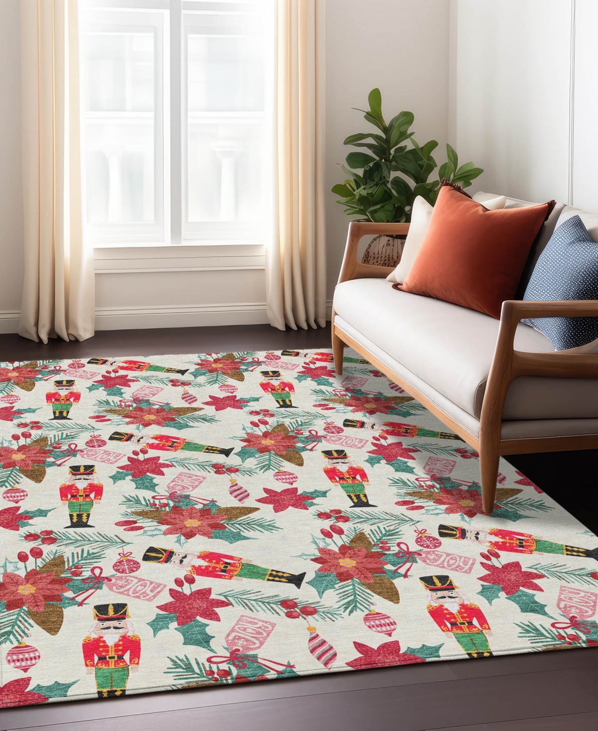 Addison Holiday Washable Indoor/outdoor Acn1822 3'x5' Area Rug In White