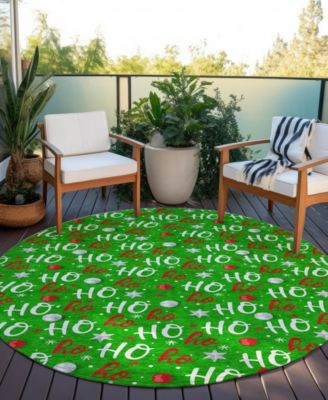Holiday Washable Indoor/Outdoor ACN1810 8'x8' Round Area Rug