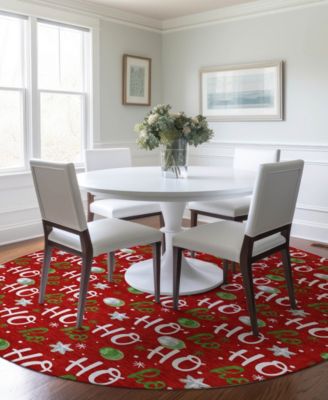 Holiday Washable Indoor/Outdoor ACN1810 8'x8' Round Area Rug