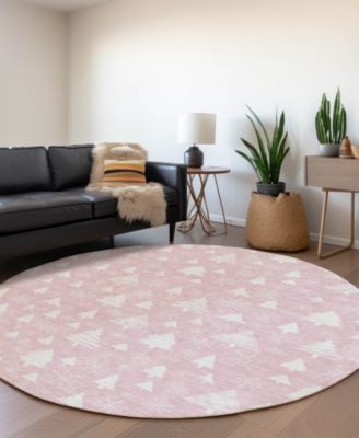 Holiday Washable Indoor/Outdoor ACN1815 8'x8' Round Area Rug