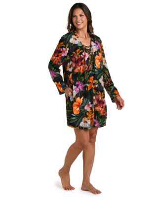 La Blanca - Women's Tropical Hideaway Lace Front Cover Up