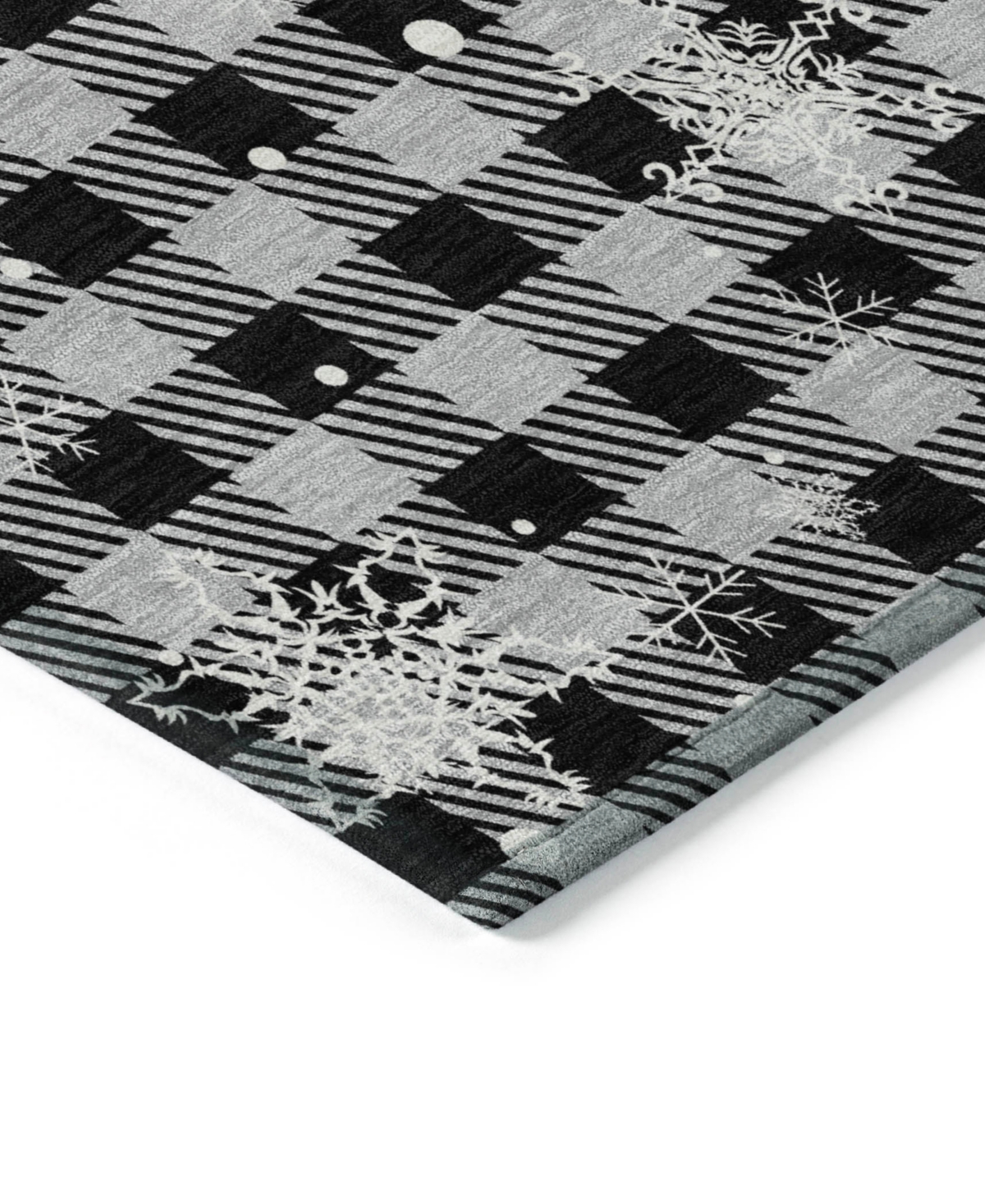 Addison Holiday Washable Indoor/outdoor Acn1824 8'x10' Area Rug In Gray