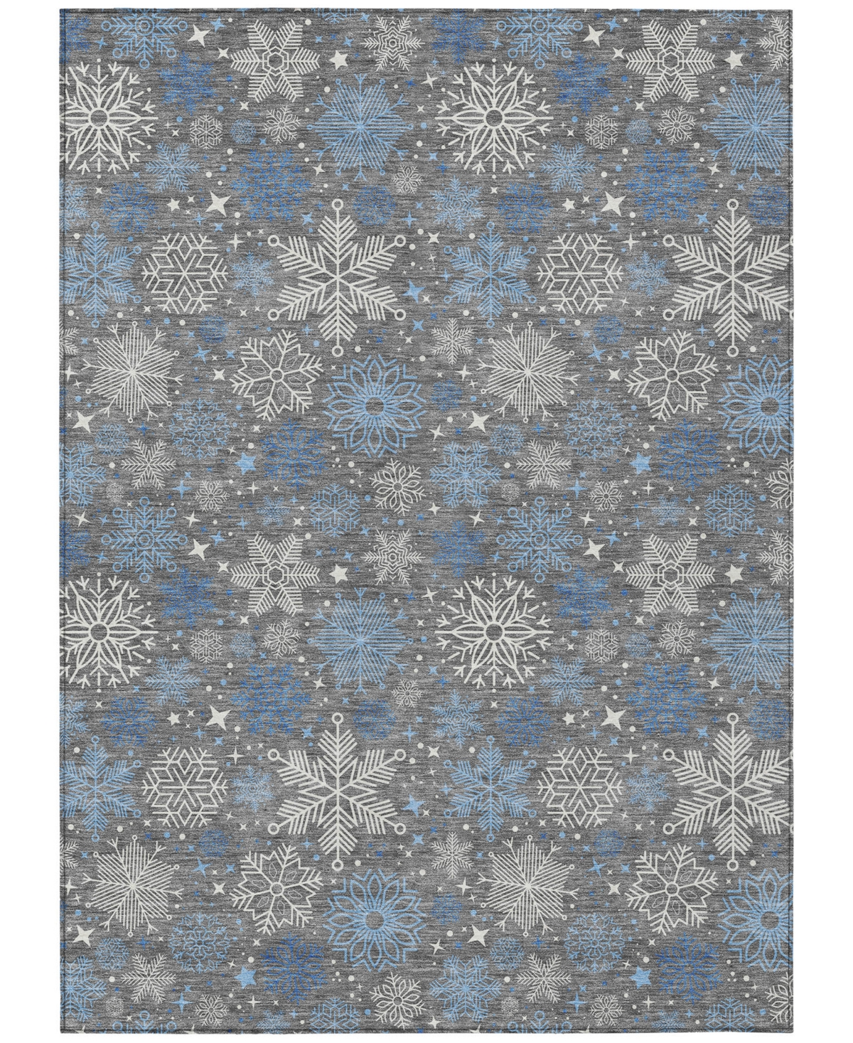 Addison Holiday Washable Indoor/outdoor Acn1823 9'x12' Area Rug In Gray