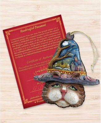 Eve Cat Holiday Wooden Christmas Ornament