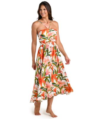 La Blanca - Women's Jungle Blossom Lace Up Dress
