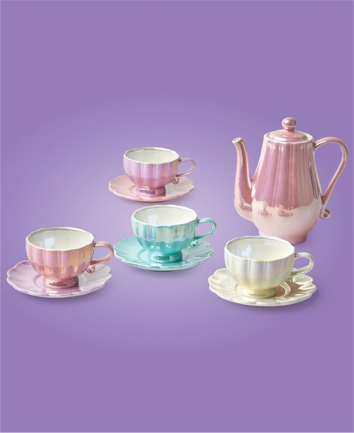Journey Girls Glam Tea Party Ceramic Tea Set In Multi