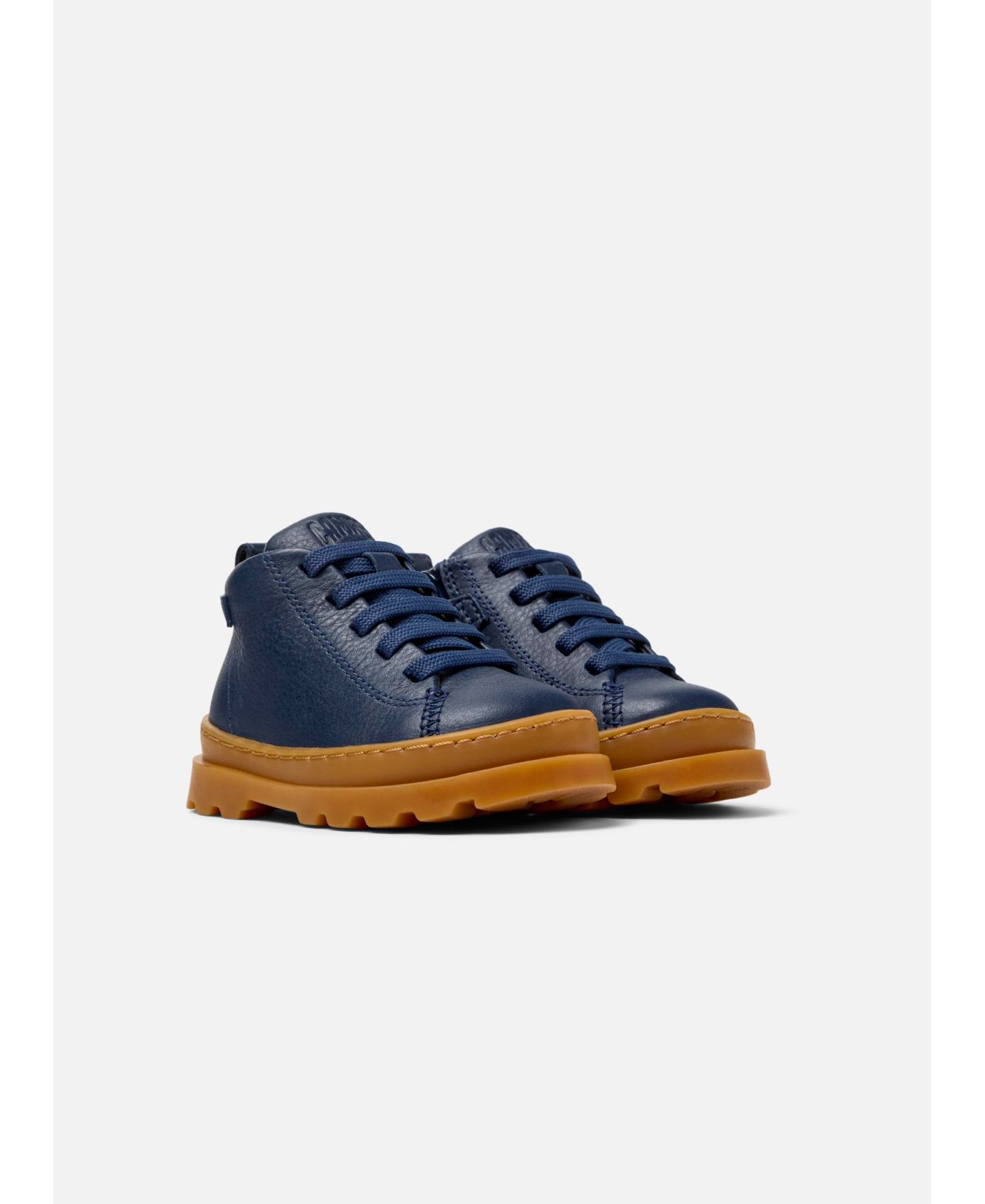 Ботинки Camper Brutus First Walker Leather Boots для малышей, цвет: Синий — фото 1