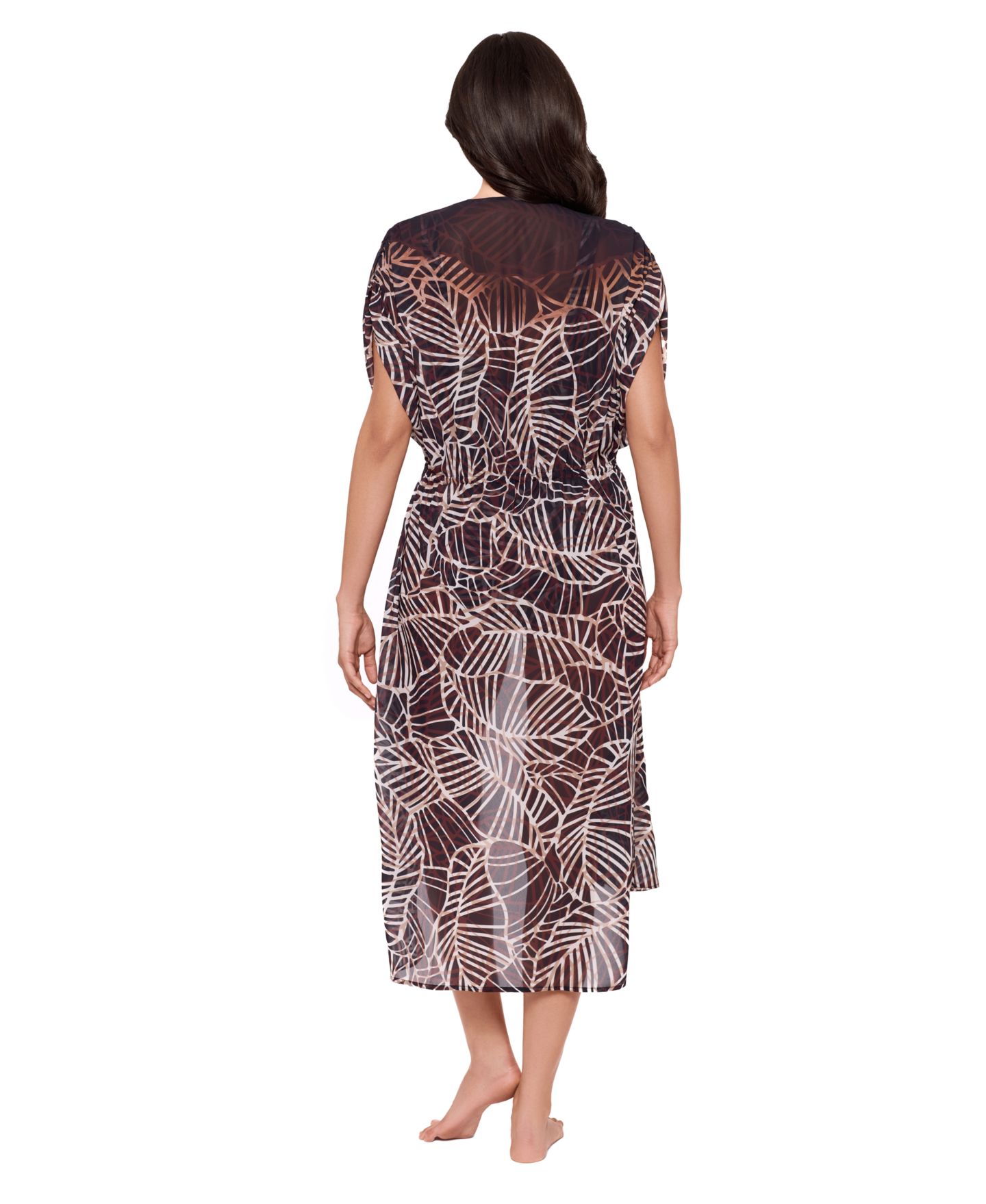 Пляжная накидка Fronds, с бусинами — Miraclesuit, цвет: Lets Be Fronds — фото 3