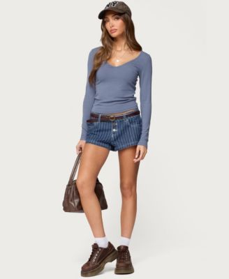 Women's Moreen Ribbed Long Sleeve T Shirt